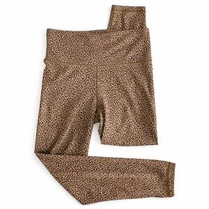 GAP Fit Eclipse Butter Material Multi green dot  Leggings Athletic Yoga Travel